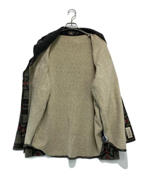 RRL（ダブルアールエル）RRL (ダブルアールエル) ネイティブ柄ショールカラースウェットジャケット グレー サイズ:XLの古着・服飾アイテム