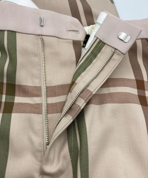 DRAWER（ドゥロワー）DRAWER (ドゥロワー) チェックパンツ ベージュ サイズ:36の古着・服飾アイテム