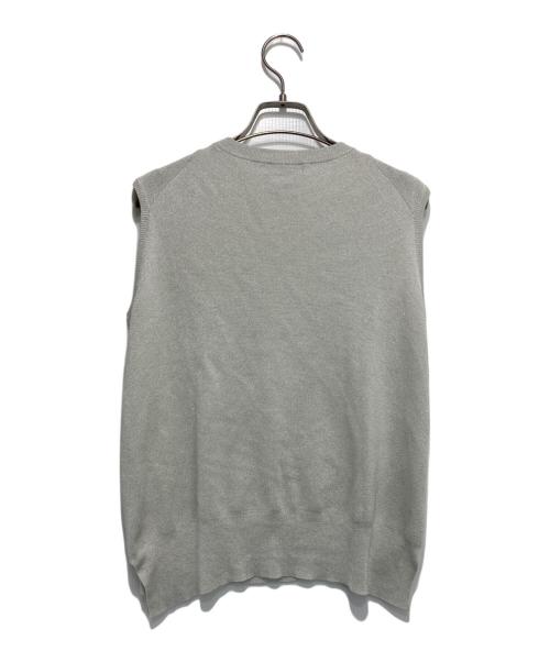 DRAWER（ドゥロワー）DRAWER (ドゥロワー) ラメ コンビ ボーダーニット グレー サイズ:1の古着・服飾アイテム