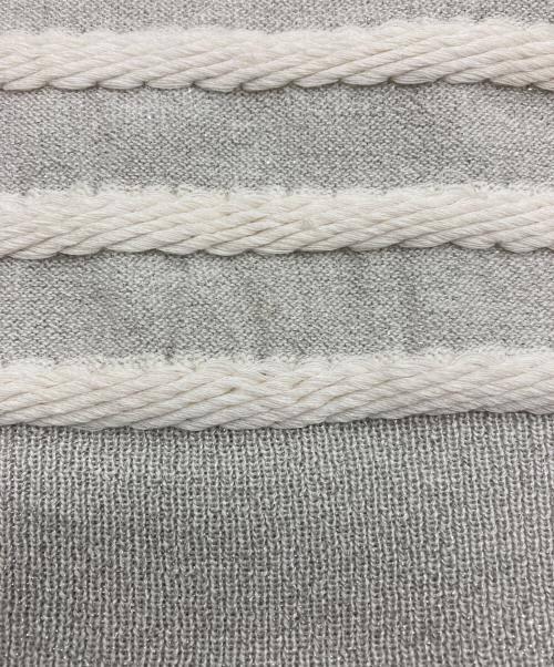 DRAWER（ドゥロワー）DRAWER (ドゥロワー) ラメ コンビ ボーダーニット グレー サイズ:1の古着・服飾アイテム