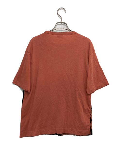 DRIES VAN NOTEN（ドリスヴァンノッテン）DRIES VAN NOTEN (ドリスヴァンノッテン) シルク切替カットソー オレンジ×ブラック サイズ:XSの古着・服飾アイテム