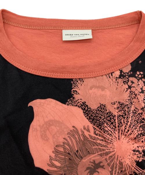 DRIES VAN NOTEN（ドリスヴァンノッテン）DRIES VAN NOTEN (ドリスヴァンノッテン) シルク切替カットソー オレンジ×ブラック サイズ:XSの古着・服飾アイテム