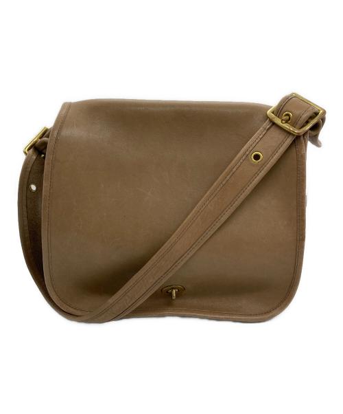 COACH（コーチ）COACH (コーチ) ［OLD COACH］レザーショルダーバッグ ベージュの古着・服飾アイテム