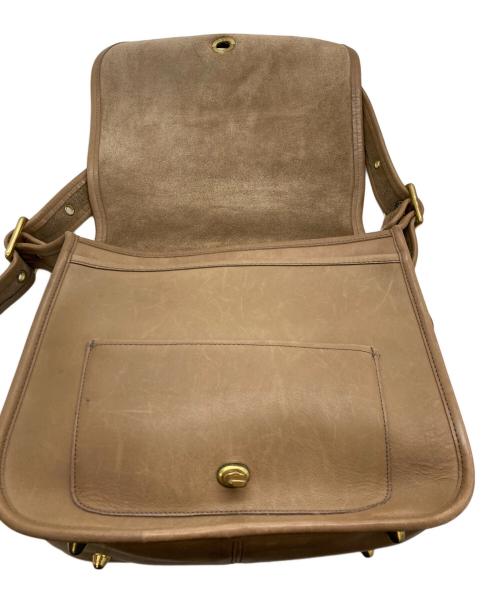 COACH（コーチ）COACH (コーチ) ［OLD COACH］レザーショルダーバッグ ベージュの古着・服飾アイテム