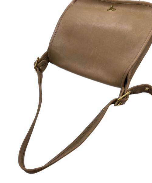 COACH（コーチ）COACH (コーチ) ［OLD COACH］レザーショルダーバッグ ベージュの古着・服飾アイテム