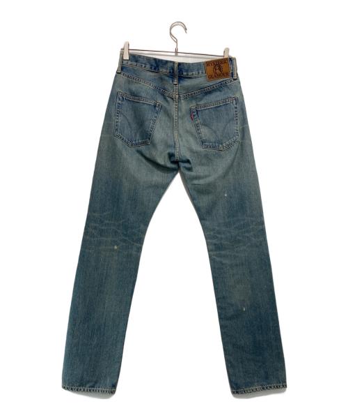 Hysteric Glamour（ヒステリックグラマー）Hysteric Glamour (ヒステリックグラマー) スクエアウインドウリメイク スリムストレートデニムパンツ インディゴ サイズ:29の古着・服飾アイテム