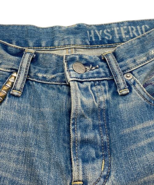 Hysteric Glamour（ヒステリックグラマー）Hysteric Glamour (ヒステリックグラマー) スクエアウインドウリメイク スリムストレートデニムパンツ インディゴ サイズ:29の古着・服飾アイテム