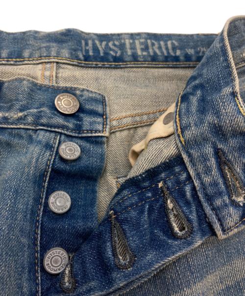 Hysteric Glamour（ヒステリックグラマー）Hysteric Glamour (ヒステリックグラマー) スクエアウインドウリメイク スリムストレートデニムパンツ インディゴ サイズ:29の古着・服飾アイテム