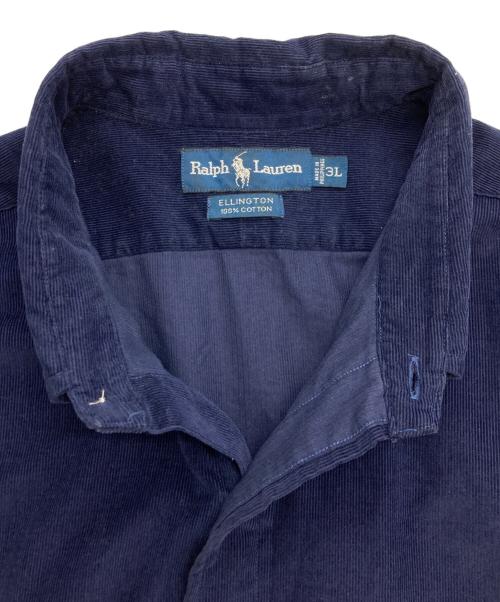 RALPH LAUREN（ラルフローレン）RALPH LAUREN (ラルフローレン) ELLINGTON コーデュロイ ボタンダウンシャツ ネイビー サイズ:3Lの古着・服飾アイテム