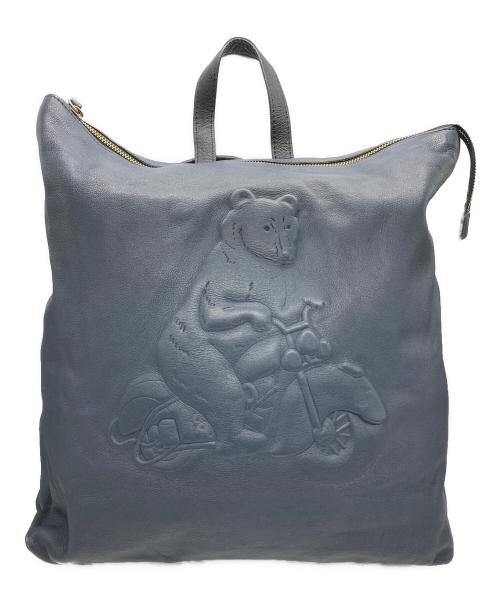 IO PELLE（イオペレ）IO PELLE (イオペレ) レザーリュック ネイビーの古着・服飾アイテム