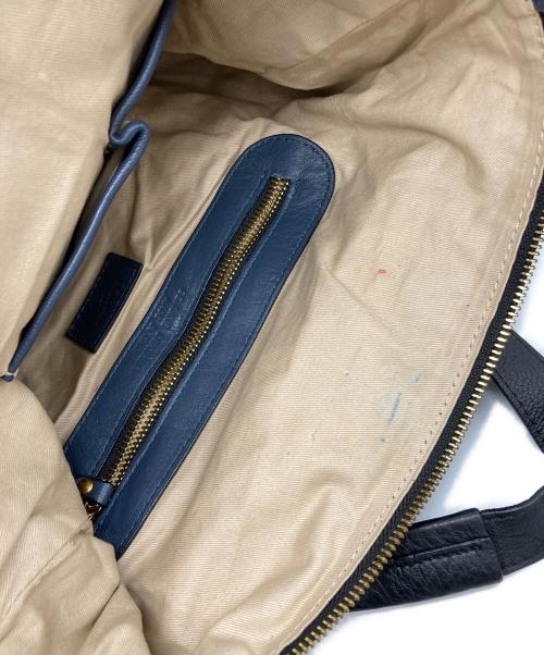 IO PELLE（イオペレ）IO PELLE (イオペレ) レザーリュック ネイビーの古着・服飾アイテム