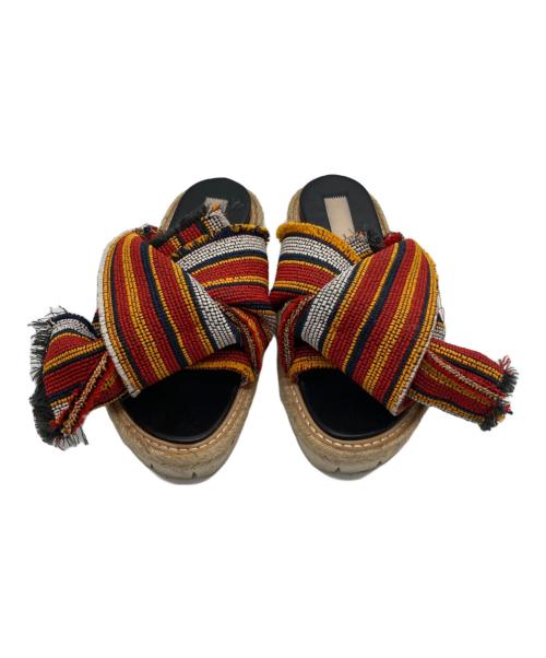 N°21 numero ventuno（ヌメロヴェントゥーノ）N°21 NUMERO VENTUNO (ヌメロヴェントゥーノ) 厚底サンダル マルチカラー サイズ:36の古着・服飾アイテム