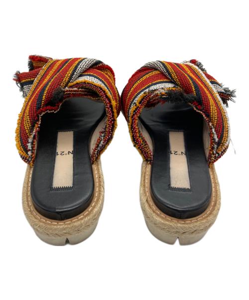 N°21 numero ventuno（ヌメロヴェントゥーノ）N°21 NUMERO VENTUNO (ヌメロヴェントゥーノ) 厚底サンダル マルチカラー サイズ:36の古着・服飾アイテム