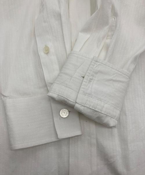 HERMES（エルメス）HERMES (エルメス) ロゴジャガードシャツ ホワイト サイズ:40の古着・服飾アイテム
