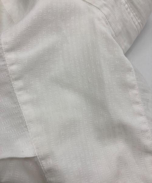 HERMES（エルメス）HERMES (エルメス) ロゴジャガードシャツ ホワイト サイズ:40の古着・服飾アイテム