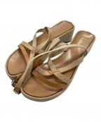 HERMESエルメス）の古着「クロスストラップベルトサンダル」｜ベージュ