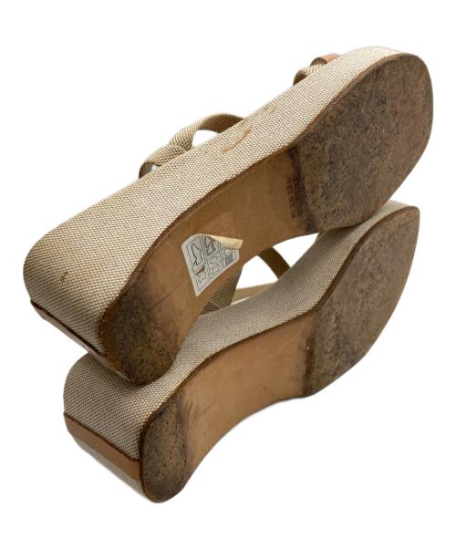 HERMES（エルメス）HERMES (エルメス) クロスストラップベルトサンダル ベージュ サイズ:-の古着・服飾アイテム