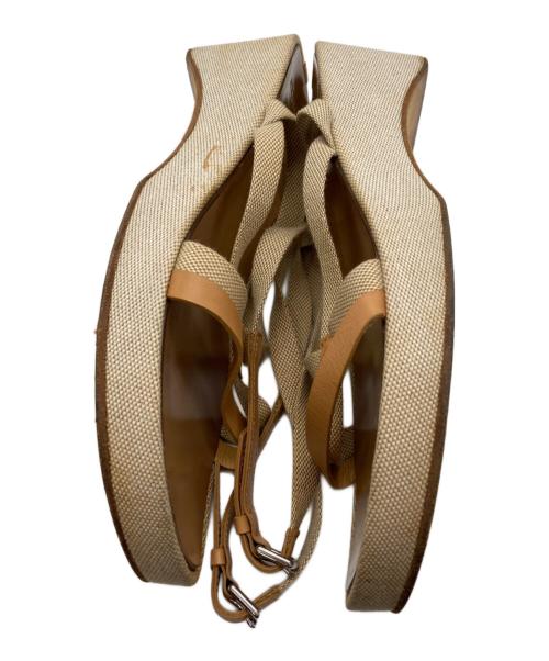 HERMES（エルメス）HERMES (エルメス) クロスストラップベルトサンダル ベージュ サイズ:-の古着・服飾アイテム