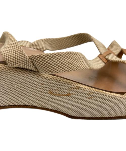 HERMES（エルメス）HERMES (エルメス) クロスストラップベルトサンダル ベージュ サイズ:-の古着・服飾アイテム