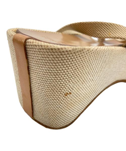 HERMES（エルメス）HERMES (エルメス) クロスストラップベルトサンダル ベージュ サイズ:-の古着・服飾アイテム