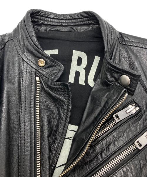 DIESEL（ディーゼル）DIESEL (ディーゼル) WOLF RULEレザージャケット ブラック サイズ:Lの古着・服飾アイテム