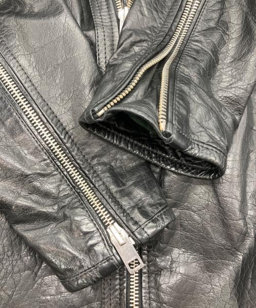 DIESEL（ディーゼル）DIESEL (ディーゼル) WOLF RULEレザージャケット ブラック サイズ:Lの古着・服飾アイテム