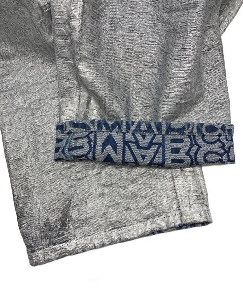Marc by Marc Jacobs（マークバイマークジェイコブス）Marc by Marc Jacobs (マークバイマークジェイコブス) モノクロマチック モノグラム デニム オーバーサイズ ジーンズ シルバー サイズ:25の古着・服飾アイテム