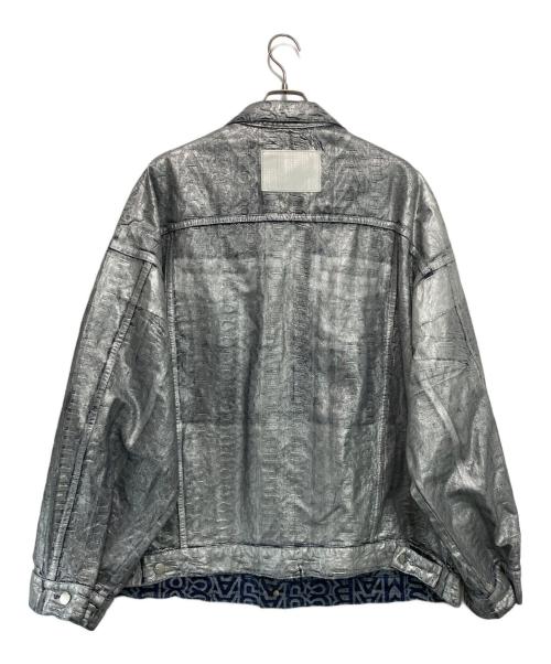 MARC JACOBS（マークジェイコブズ）MARC JACOBS (マークジェイコブス) Monochromatic Denim Big Trucker シルバー サイズ:Lの古着・服飾アイテム