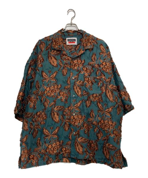 MAISON SPECIAL（メゾンスペシャル）MAISON SPECIAL (メゾンスペシャル) ジャガードオープンカラーシャツ グリーン サイズ:02の古着・服飾アイテム