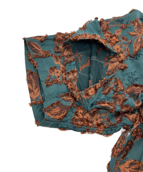 MAISON SPECIAL（メゾンスペシャル）MAISON SPECIAL (メゾンスペシャル) ジャガードオープンカラーシャツ グリーン サイズ:02の古着・服飾アイテム