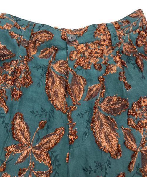 MAISON SPECIAL（メゾンスペシャル）MAISON SPECIAL (メゾンスペシャル) カットオフリーフジャガード1タックワイドパンツ グリーン サイズ:02の古着・服飾アイテム