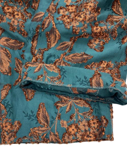 MAISON SPECIAL（メゾンスペシャル）MAISON SPECIAL (メゾンスペシャル) カットオフリーフジャガード1タックワイドパンツ グリーン サイズ:02の古着・服飾アイテム