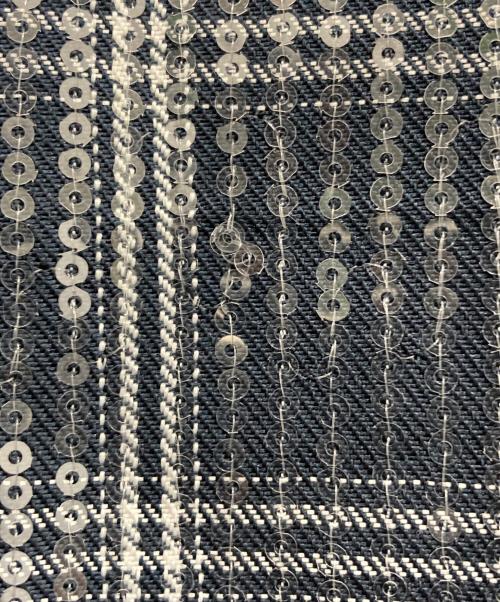 AFB（エーエフビー）AFB (エーエフビー) スパンコール長袖シャツ ネイビー サイズ:XLの古着・服飾アイテム