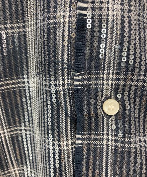 AFB（エーエフビー）AFB (エーエフビー) スパンコール長袖シャツ ネイビー サイズ:XLの古着・服飾アイテム