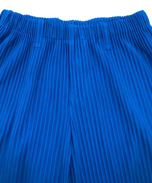 HOMME PLISSE ISSEY MIYAKE（オム プリッセ イッセイ ミヤケ）HOMME PLISSE ISSEY MIYAKE (オム プリッセ イッセイ ミヤケ) ボタンフライ テーラードプリーツ パンツ ブルー サイズ:1の古着・服飾アイテム