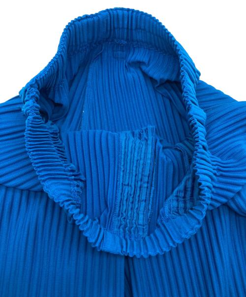 HOMME PLISSE ISSEY MIYAKE（オム プリッセ イッセイ ミヤケ）HOMME PLISSE ISSEY MIYAKE (オム プリッセ イッセイ ミヤケ) ボタンフライ テーラードプリーツ パンツ ブルー サイズ:1の古着・服飾アイテム