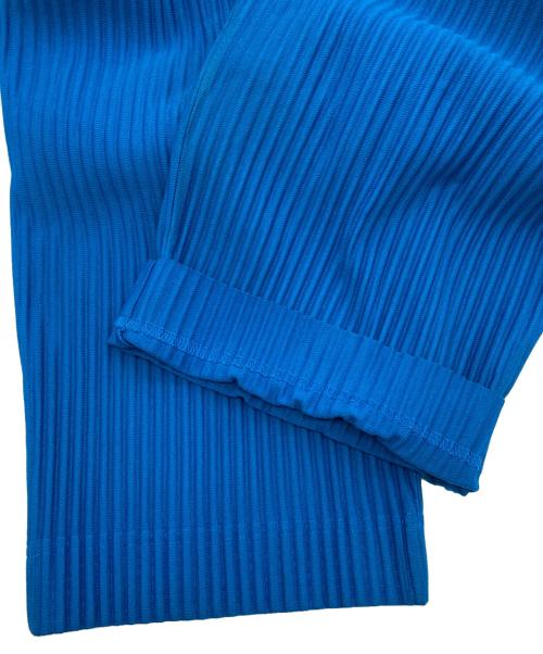 HOMME PLISSE ISSEY MIYAKE（オム プリッセ イッセイ ミヤケ）HOMME PLISSE ISSEY MIYAKE (オム プリッセ イッセイ ミヤケ) ボタンフライ テーラードプリーツ パンツ ブルー サイズ:1の古着・服飾アイテム