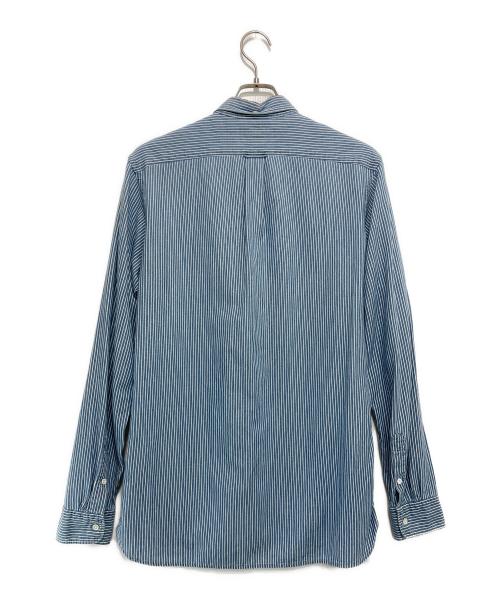 RRL（ダブルアールエル）RRL (ダブルアールエル) ボタンダウンストライプシャツ ブルー サイズ:Sの古着・服飾アイテム