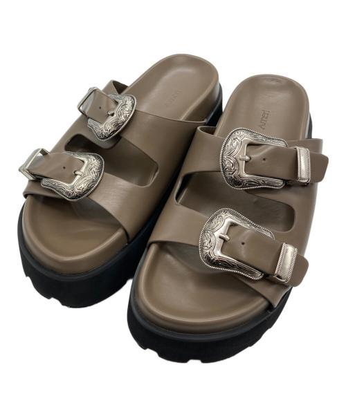 Ameri VINTAGE（アメリヴィンテージ）Ameri VINTAGE (アメリヴィンテージ) MEDI WESTERN BUCKLE SANDALS ブラウン サイズ:Sの古着・服飾アイテム