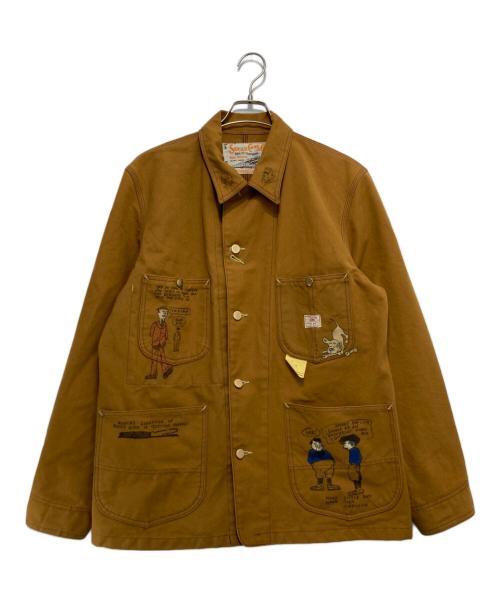SUGAR CANE（シュガーケーン）SUGAR CANE (シュガーケーン) 13oz. BROWN DUCK 1920's CARTOON WORK COAT ベージュ サイズ:40の古着・服飾アイテム