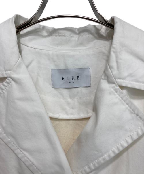 ETRE TOKYO（エトレトウキョウ）ETRE TOKYO (エトレトウキョウ) テーラードジャケット ベルテッドショートコート ホワイト サイズ:Sの古着・服飾アイテム