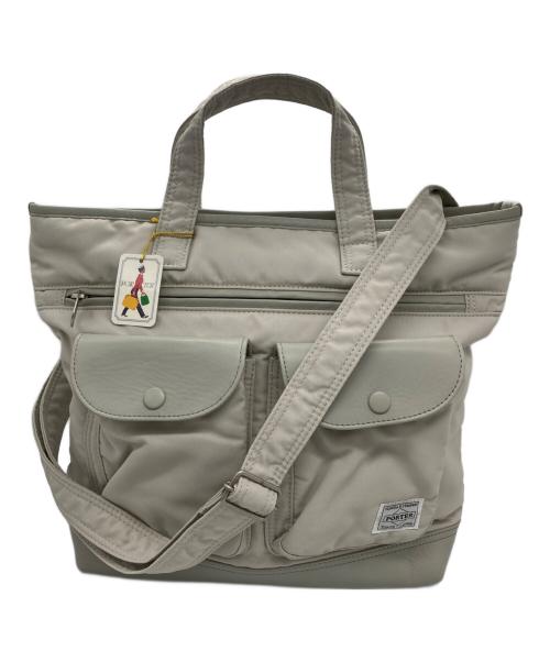 PORTER（ポーター）PORTER (ポーター) 2WAYトートバッグ ベージュの古着・服飾アイテム