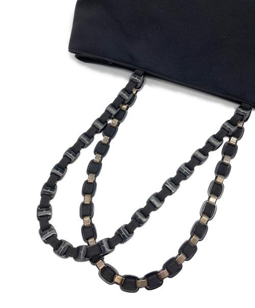 Salvatore Ferragamo（サルヴァトーレ フェラガモ）Salvatore Ferragamo (サルヴァトーレ フェラガモ) ヴァラチェーントートバッグ ブラックの古着・服飾アイテム