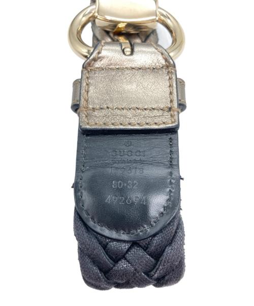 GUCCI（グッチ）GUCCI (グッチ) ホースビットベルト ブラック×ゴールドの古着・服飾アイテム