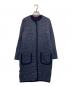 Max Mara Studio（マックスマーラ ストゥディオ）の古着「ノーカラーニットコート」｜ネイビー×グレー