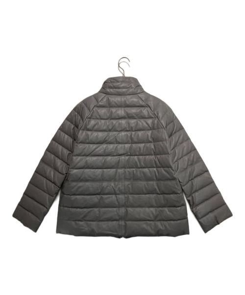 DAMA collection（ダーマコレクション）DAMA collection (ダーマコレクション) ラムレザーダウンジャケット グレー サイズ:Mの古着・服飾アイテム