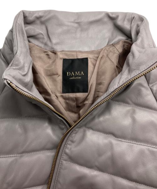 DAMA collection（ダーマコレクション）DAMA collection (ダーマコレクション) ラムレザーダウンジャケット グレー サイズ:Mの古着・服飾アイテム
