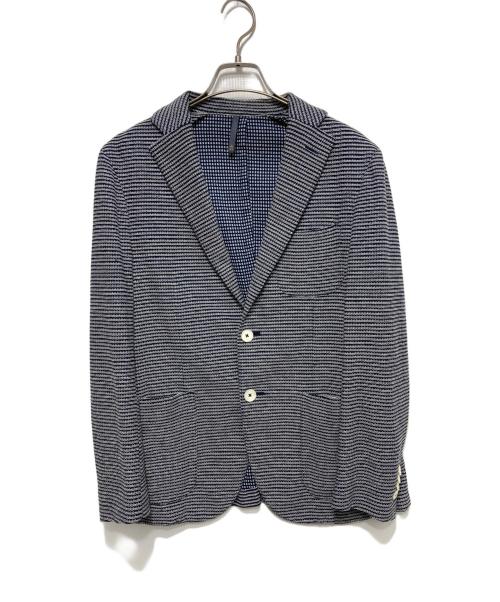 MONTEDORO（モンテドーロ）MONTEDORO (モンテドーロ) コットンジャージ2Bジャケット ネイビー×ホワイト サイズ:46の古着・服飾アイテム