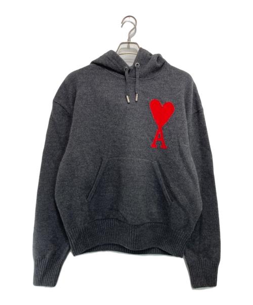 AMI Alexandre Mattiussi（アミアレクサンドルマテュッシ）AMI Alexandre Mattiussi (アミアレクサンドルマテュッシ) ニットパーカー グレー サイズ:Mの古着・服飾アイテム