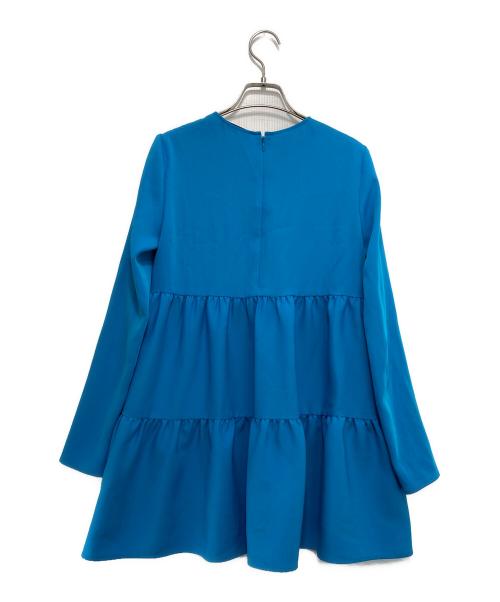 YOKO CHAN（ヨーコチャン）YOKO CHAN (ヨーコチャン) サイドスリットバックティアードブラウス ブルー サイズ:36の古着・服飾アイテム